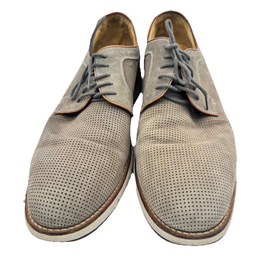 Johnston & Murphy Mens 11 1/2 Sheepskin Plain Toe Oxfords Leather Shoes - Picture 3 of 8
